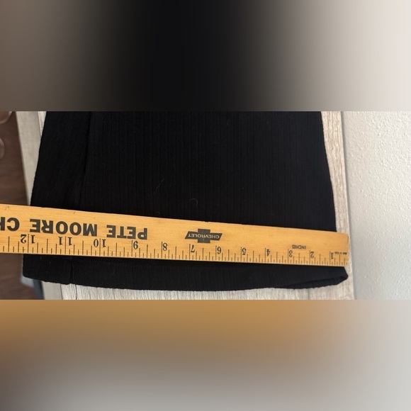 Halara Ribbed Knit Crossover High Waisted Pocket Casual Flare Pants NWT XS - Picture 5 of 11